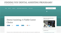 Desktop Screenshot of dentalassistingprograms.net