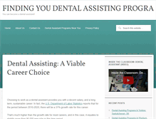 Tablet Screenshot of dentalassistingprograms.net